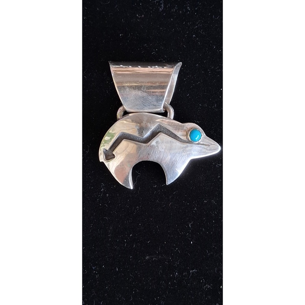 Vintage Signed G. Nelson Southwestern Navajo Artist Sterling Silver & Turquoise